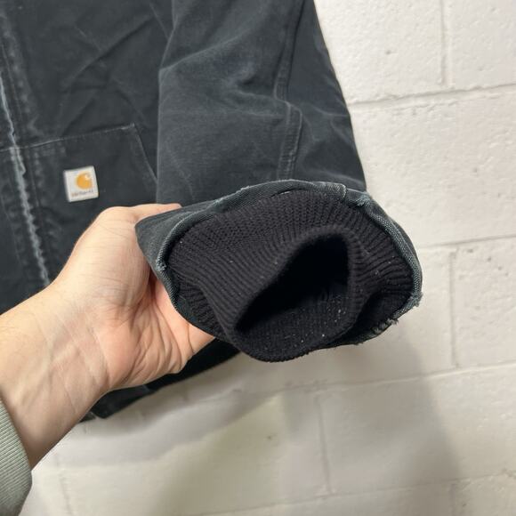 Vintage Carhartt Quilted Hooded Active Jacket “Black” J140 - Picture 4 of 10